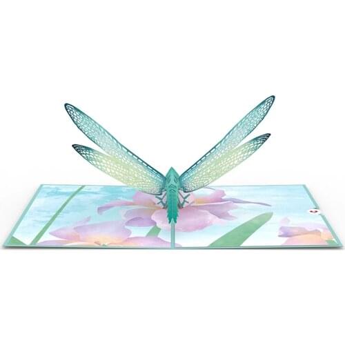 Mothers Day Dragonfly 3D Pop-Up Greeting Card Exqusite Gifts Mothers Day Greeting Card Creative Greeting Card