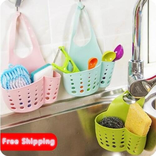 Adjustable Snap Drainer Basket Easy to Clean Plastic Basket Sink Storage Basket 4 Pieces/Lot 4 Colors Free Shipping