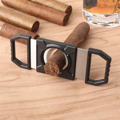Portable Cigar Cutter Double-Edged Stainless Steel Blade Mini Scissors Metal Shears Cutting Smoking Tool Gadget Accessories