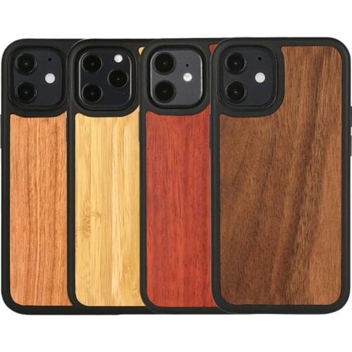 Luxury Wood Phone Case For iPhone 12 12 Pro Case Armor Shockproof Wooden Back Cover for iphone 12 Pro Max 12 Mini 12 Coque Funda