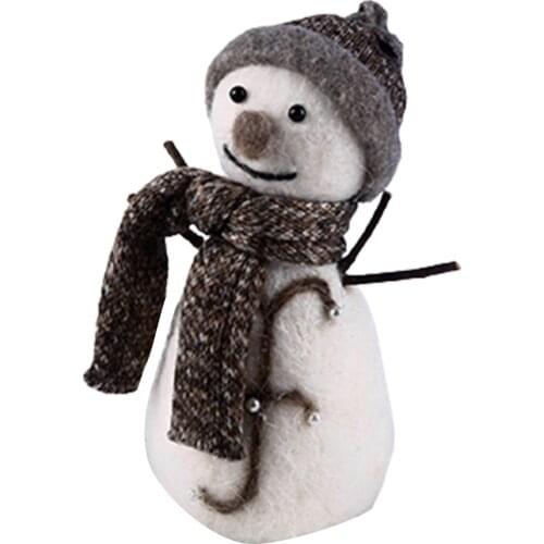 Christmas Ornaments Flannel Dolls Cute Santa Snowman Deer Shaped Doll Ornament Home Party Bar Desktop Dolls Gifts WWO66