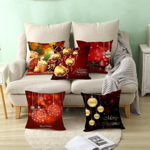Christmas New Year Throw Pillow Sofa Cushion Office