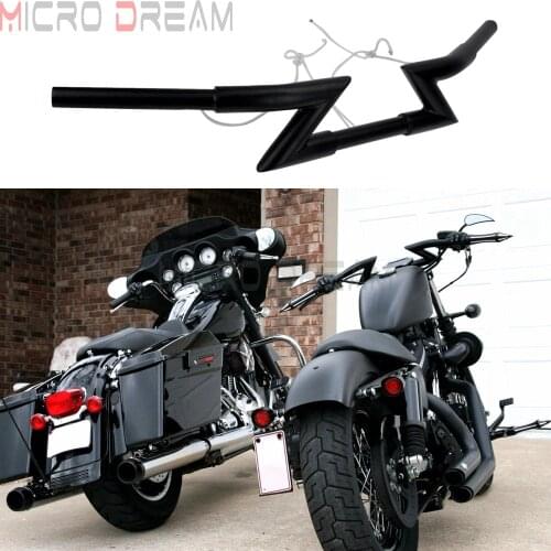 Cafe Racer 1" Z Bars Handlebar for Harley Custom Chopper Scrambler Softail Dyna XL 48 Sportster Universal 25mm Handlebar Z-Bar