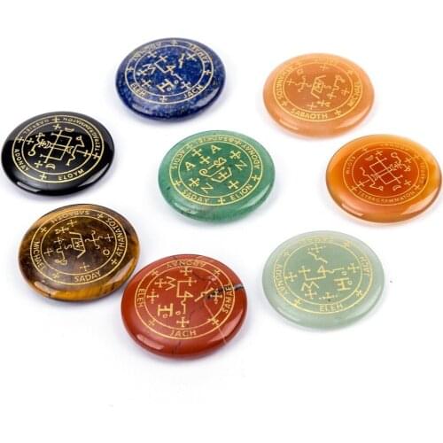 Seven Stones and Seven Roots of Natural Stone Agate Tree of Life Seven Angels Call Magic Circle Lapis Lazuli Angel Decoration