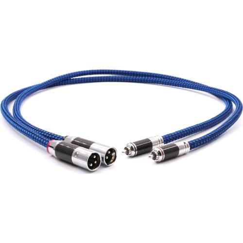 McIntosh 2328 Interconnector cable RCA to XLR Cable High Quality 6N Silver Plated 2RCA Male to 2XLR Male Cable