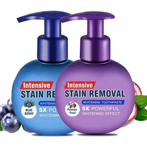 Passion Fruit Blueberry Soda Toothpaste Stain Removal Whitening Baking Soda Toothpaste Fight Bleeding Gums Toothpaste Oral Care