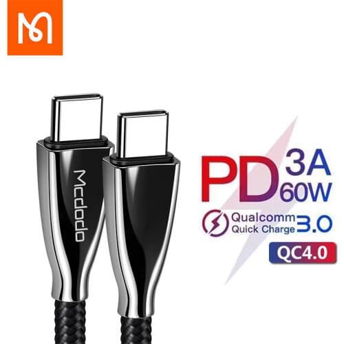 Mcdodo Type-C To Type-C usb Cables Computer And Mobile Phone 2.0 Transmission Speed for ipad pro 2020 huawei oppo