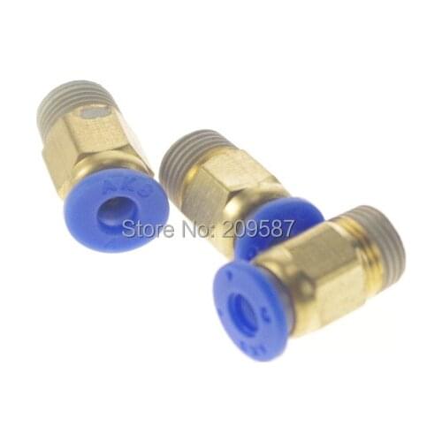 10 Pcs Straight Quick Connectors Pneumatic Fittings 8mm x 1/4" PT Male Thread