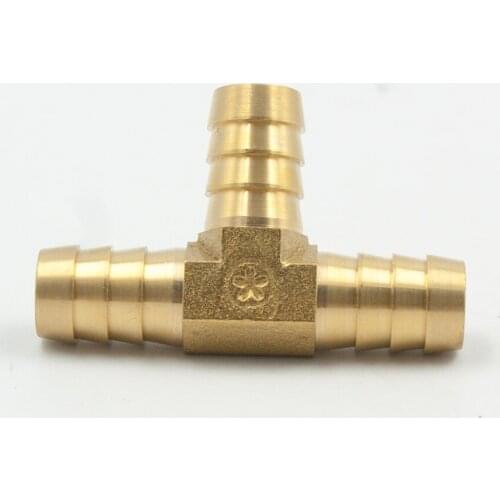 2pcs Legines Brass Hose Barb Tee, 1/8" 1/4" 5/16" 3/8" 1/2" 5/8", Barbed Tube Pipe Fitting, Coupler Adapter For Fuel Gas Water