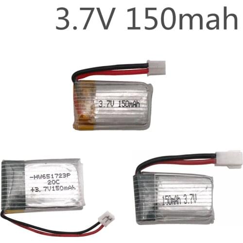 4pcs Limskey 3.7V 150mAh For H20 H8 H36 F36 U207 S107 S107G Mini Lipo Battery 4pcs for H8 Mini H48 Quadcopter Plane Helicopter