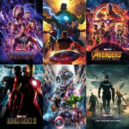 5D Diamond Painting Marvel Movie Avengers Infinity War Square/Round Diamond Embroidery Cross Stitch Kits Mosaic Decoration Gift