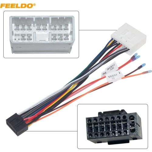 FEELDO Car Stereo Audio 16PIN Android Power Cable Adapter For Subaru 2007 CD/DVD Player Wiring Harness #HQ6938