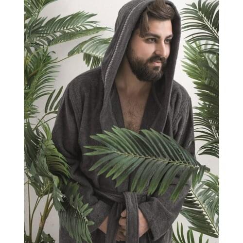 Cottonmania Unisex Bathrobe %100 Cotton Warm Absorbent Plain Dyed Wowen Soft Premium Quality Bathroom Shower Bath Unisex Textile