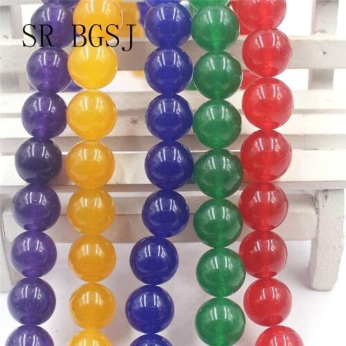 Free Shipping 14mm Kinds of Colors Natural Jades Round Stone Beads Stone Large Beads Strand 15"