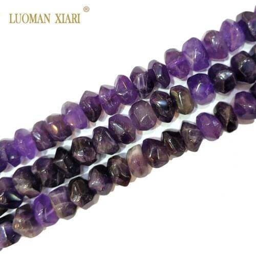High Quality 100% Natural Stone Beads Amethysts Beads For Jewelry Making DIY Bracelet, Necklace Size 9-14 mm Strand 15"
