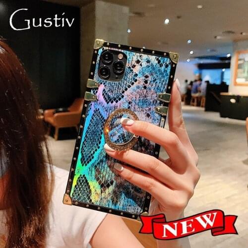 Luxury Snake Texture Ring Holder Cover for Huawei P40 P20 P30 Lite Nova 4e 3i 4 5 6 Mate Honor 9x 10i 20 20x 30 V30 Phone Case
