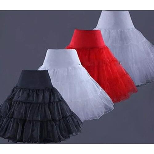 Black Red or White Lolita Petticoats Girl Woman Short Underskirt Crinoline Petit Coat Peticoat Pettycoat