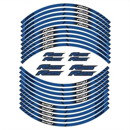 For YAMAHA R3 R25 YZF-R3 YZF-R25 r25 r3 Motorcycle Wheel LOGO Sticker Tire Waterproof Reflectives Protection Decals Sticker