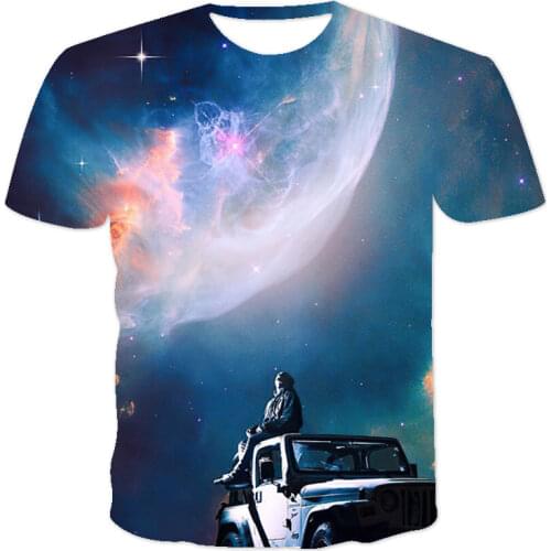 3d Printing Anime Landscape T-Shirt 2021 New Male/Female Short-Sleeved Personality Loose Round Neck Xxs-6xl Wholesale