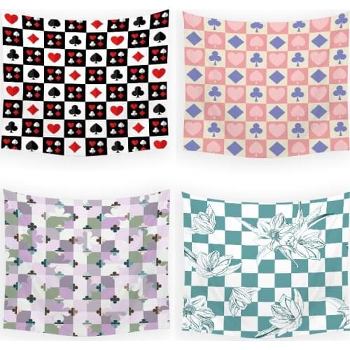 Geometric striped lattice tapestry wall hanging boho decor wall tapestry abstract hanging cloth wall decor indian decor tapesty