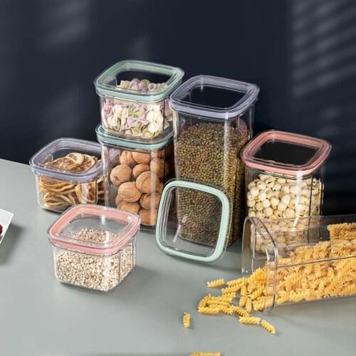 PET Sealed Tank Thickened Transparent Kitchen Storage and Organization Moisture-proof Food Container Snacks Dried Fruit Boxes