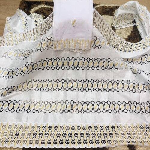 100%cotton embroidered lace fabric for women 2019 high quality lace african bazin riche getznet jacquard brocad lace 7yards/lot
