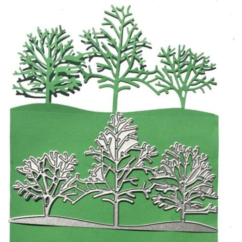 L-Sunday Crafts Die Cuts Snow Tree Metal Cutting Dies Stencils Scrapbooking Embossing Card Making Paper Crafts Decor