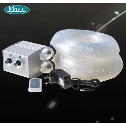 Maykit Decorative Star Ceiling Led Fiber Optic Light Kit White Cree Led+Twinkle Color Wheel+600pcs 0.75mm+60pcs 1.0mm+20pcs 1.5