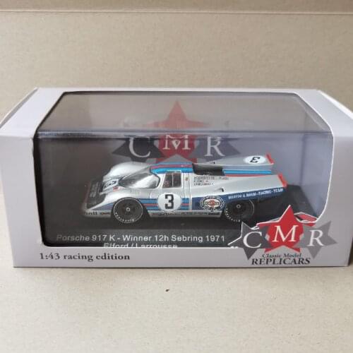 CMR 1/43 PORSCHE 917K MARTINI #3 Martini winner 12h sebring 1971 Racing Le Mans 24 Hours Collection die-cast alloy car model