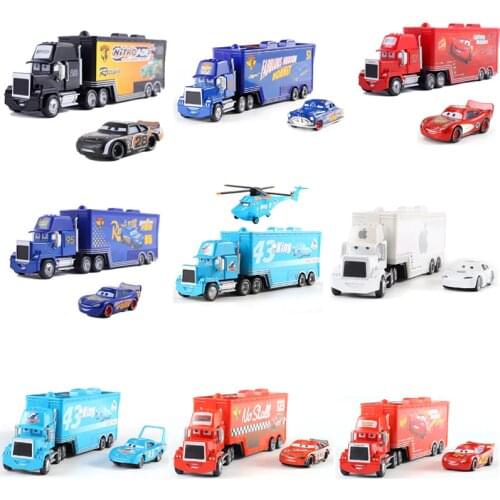 Disney Pixar Cars 2 3 Toys Lightning McQueen Jackson Storm Mack Uncle Truck 1:55 Diecast Model Car Toy Children Christmas gift