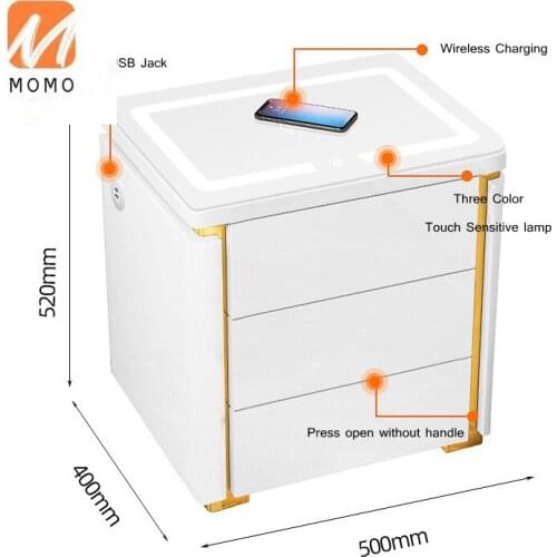 Fashionable audio playback wireless charging human body sensor light storage intelligent multi-functional nightstand