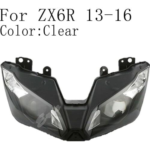 Motorcycle Front Headlight Lamp Assembly For Kawasaki Ninja ZX6R 636 2013 2014 2015 2016 Clear Lens