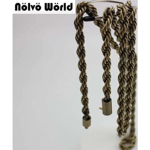 5pcs width 8mm Alloy twist braid Chain metal chain for evening bags strap making bag handbag chain removable long chain