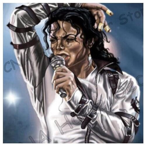 Full drill Mosaic Michael Jackson Photo 5D Diy Embroidery Diamond Painting Resin 3D Cross Stitch Kits room decoration Stickers