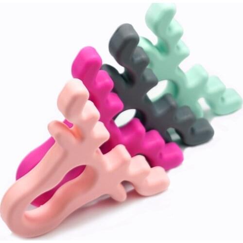 Sutoyuen 50PCS BPA Free Baby Animal Antlers Pacifier Silicone Teether Deer Head Sensory Pendant Nursing Teething Toy Accessories