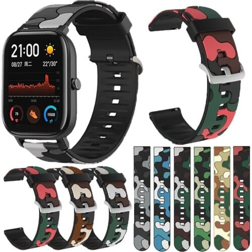 Hot Printing Silicone Watchband for Huami Amazfit-Bip/PACE Lite/GTR 42mm/GTS Bracelet Band Strap Wristband EasyFit accessories