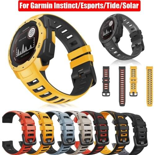 Silicone WatchBand For Garmin Instinct/Instinct Tactical/Solar/Esports Smart FashionWatch Replacement Easyfit Wristbands Bracele