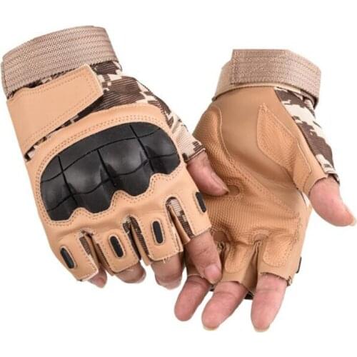 Joshock Tactical Half Finger Gloves Combined With Soft Shell Army Sports Training Outdoor Non-slip Fighting Mountain Climbing