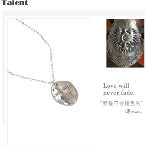 Talent Real 925 Sterling Silver Cross Lord Jesus Women Pendant Necklace Gifts Charm Gold Color Gift Chunky Chain Fine Jewelry