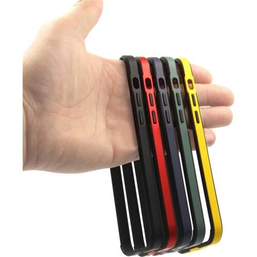 Thin Silicone Bumper For iphone 12 Pro Max 12Mini Luxury Slim Flexible Non-Slip Anti-Knock Soft Frame Case Black Blue Red