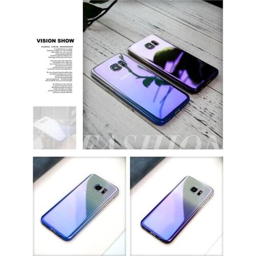 Plating Gradual Color Ultra Slim Phone Case, UNBreak Shockproof Waterproof Protective PC Hard Cover for iPhone and Samsung
