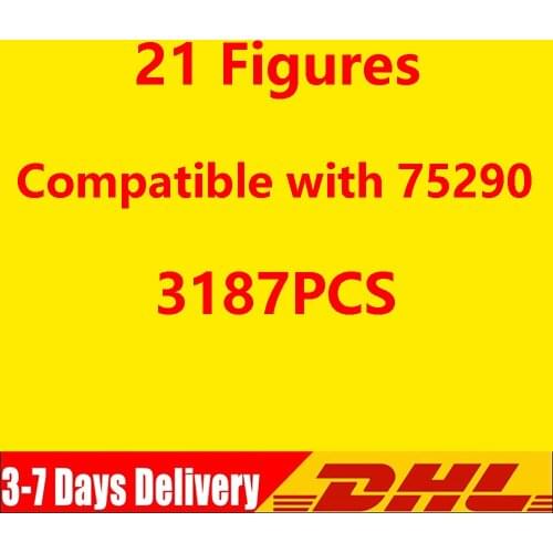 IN STOCK New 3187PCS STAR UNION Mos Eisley Cantina Set Model Building Blocks Bricks Toys Kids Birthday Gifts 75290 60016