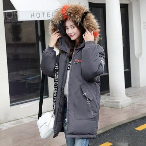 Womens Down Cotton Female Jacket Korean Warm Parka Winter Coat Women Clothes 2020 Big Fur Collar Tops Parkas ZT4205