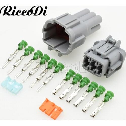 1-20Kits 6188-0560 6189-1175 6 Pin Way Male Female SumitomoWaterproof Auto Connector Headlight Daytime Running Plug For Teana