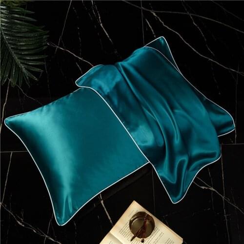 100% Silk Pillowcase King Mulberry Pure Silk Pillow cover 19 Momme Natural Satin Pillow Cases For Hair Square 48*74cm For Bed