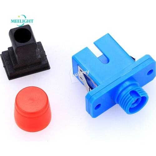 100PCs Optical Fiber SC-FC Plastic Adapter Coupler FC-SC Flange Plate Converter