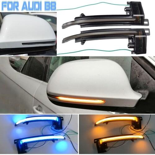 2pcs Hot Turn Signal Light For Audi A8/S8 D3 Dynamic LED Side Wing Mirror Sequential Indicator Blinker Lamp 2008-2010