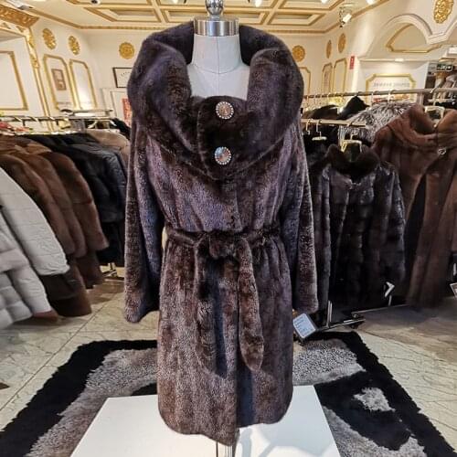 2020 winter real mink fur coat woman fashion mink fur coat High grade real mink fur coat Casual winter coat women fur 10906
