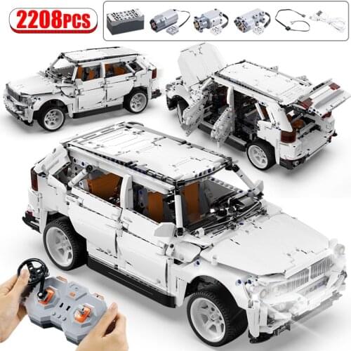 2208PCS City Remote Control 4WD Off Road Vehicle Bricks Technical RC/non-RC Racing Car Model DIY Building Block Toys For Kids