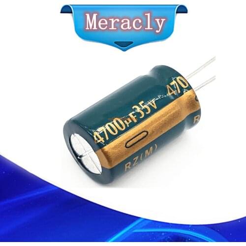 4-50pcs/lot 16*25 or 18*25mm P55 Low ESR/Impedance high frequency 35v 4700UF aluminum electrolytic capacitor 4700UF35V 20